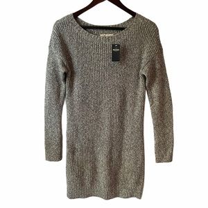 Grey Long Sleeve Knit Sweater Dress from Hollister
